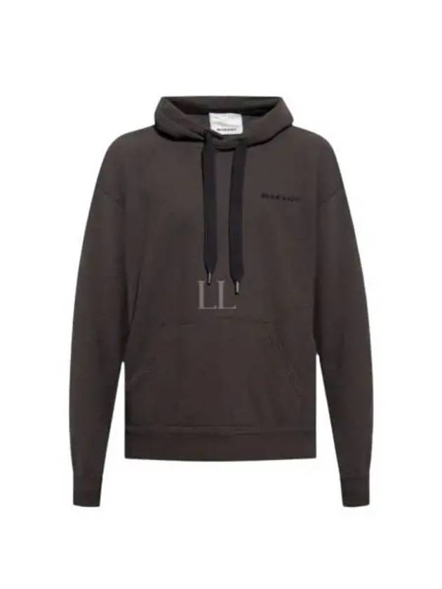 Marcello Embroidered Logo Hoodie Faded Black - ISABEL MARANT - BALAAN 2