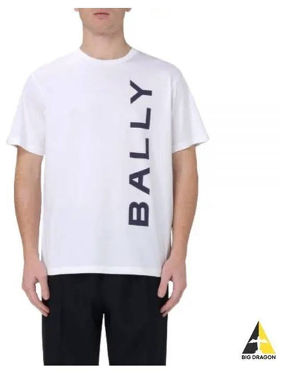 Logo Print Short Sleeve T-Shirt White - BALLY - BALAAN 2