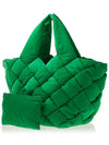 Nylon Padded Tote Bag Green - BOTTEGA VENETA - BALAAN.