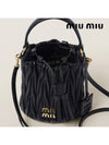 Matelasse Nappa Leather Bucket Bag Black - MIU MIU - BALAAN 5