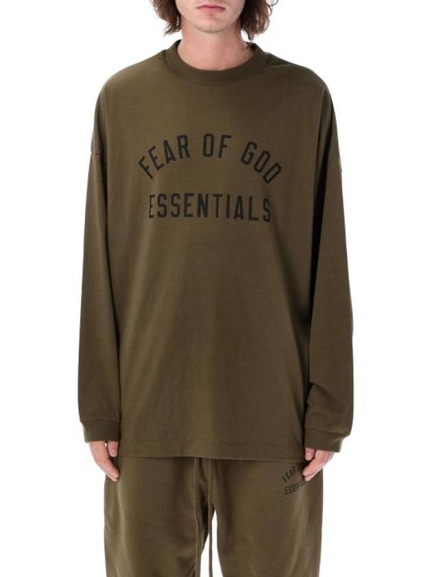 ESSENTIALS Long Sleeve T Shirt 125BT244204F OLIVE - FEAR OF GOD - BALAAN 1