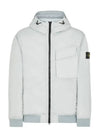 Wappen Patch Nylon Crinklips Hooded Jacket Light Grey - STONE ISLAND - BALAAN 2