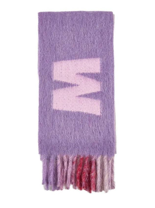 Logo detail frayed edge scarf SCMC0103A0UAW017_JQC68 - MARNI - BALAAN 1