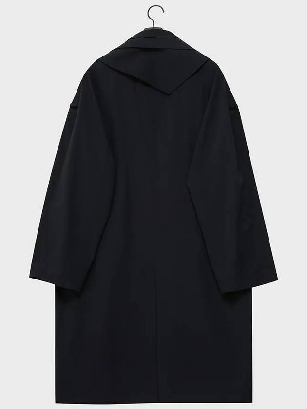 Asymmetric Layered Mac Coat Black - NOIRER - BALAAN 4