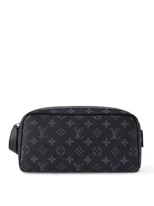 Dopp Kit Toilet Monogram Eclipse Pouch Bag Black - LOUIS VUITTON - BALAAN 2