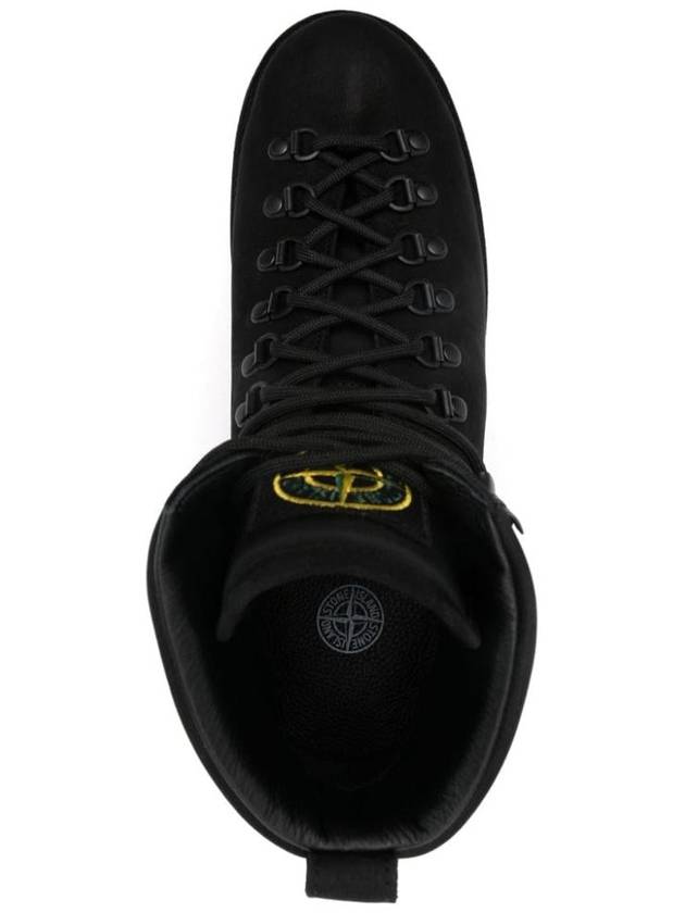 Stone Island Lace-Up Boot In Nabuk Leather - STONE ISLAND - BALAAN 4