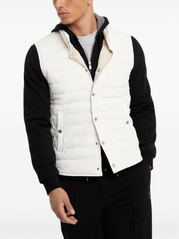 Down Vest Off White - BRUNELLO CUCINELLI - BALAAN 6