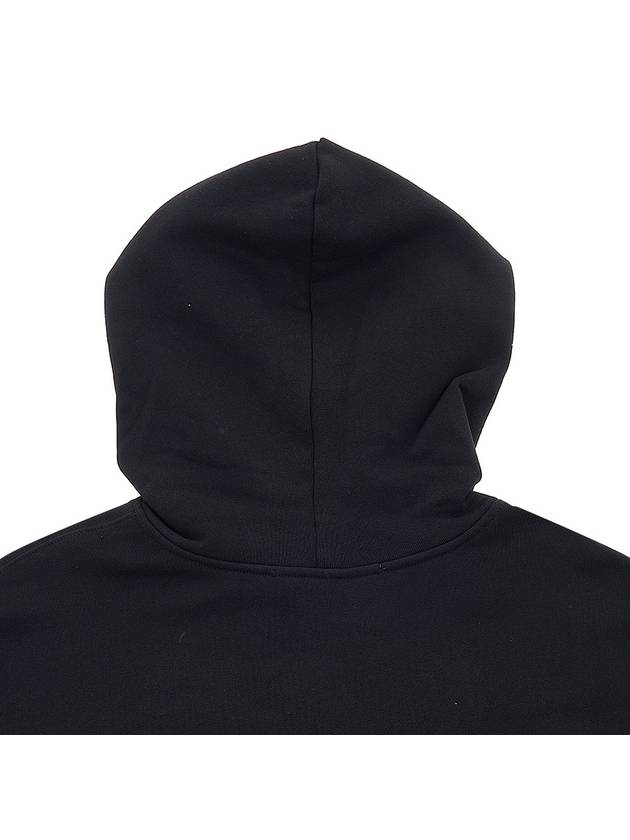 Women's Rhinestone Logo Hooded Top Black - MSGM - BALAAN.