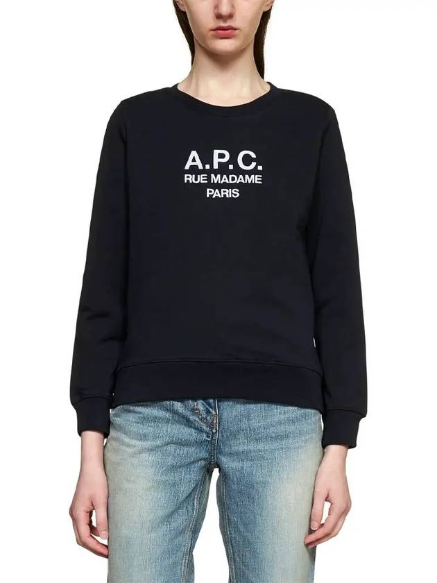 Women's Tina Logo Sweat Sweatshirt Black - A.P.C. - BALAAN 3