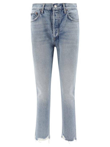 Riley Crop Denim Jeans Light Blue - AGOLDE - BALAAN 1