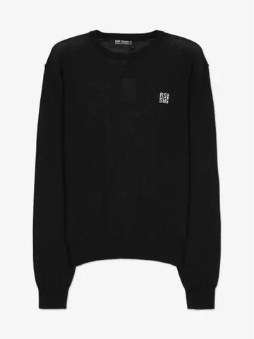 Crew neck logo sweatshirt dark navy 231823A520030044 - RAF SIMONS - BALAAN 1