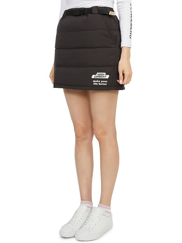 Women's Padded H-Line Skirt Black - HORN GARMENT - BALAAN 3