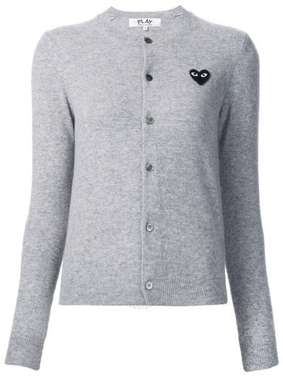 Heart Wappen Wool Cardigan Grey - COMME DES GARCONS - BALAAN 2