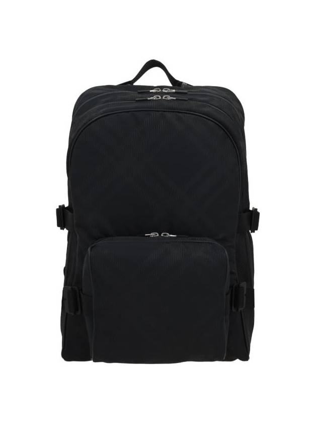 Check Print Jacquard Backpack Black - BURBERRY - BALAAN 2