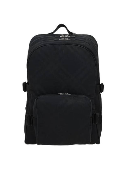 Check Print Jacquard Backpack Black - BURBERRY - BALAAN 2