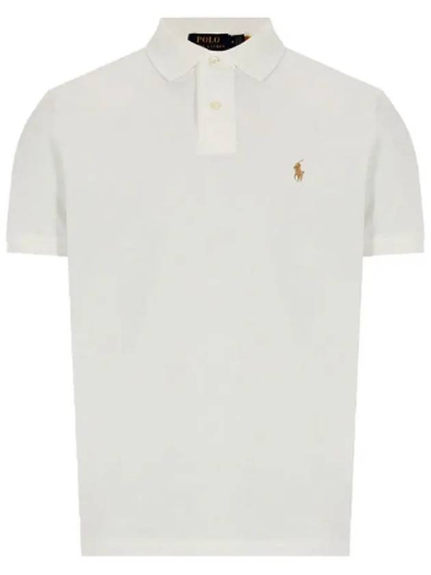 24SS Polo Men's Custom Slim Fit Pony Logo Embroidered Short Sleeve Collar 710680784321 - RALPH LAUREN - BALAAN 1