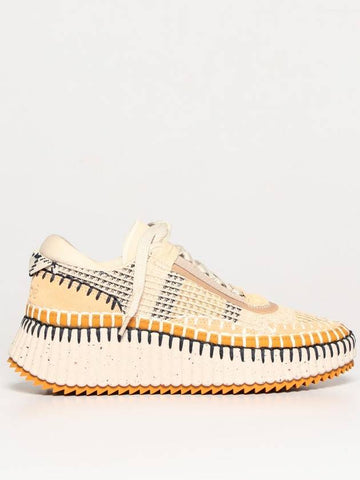 Nama Chlo&eacute; sneakers in recycled fabric and suede - CHLOE - BALAAN 1