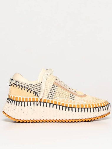 Nama Chloé sneakers in recycled fabric and suede - CHLOE - BALAAN 1