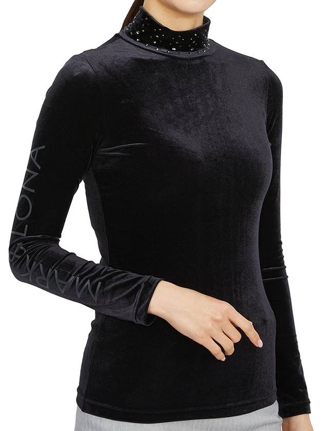 Golf Wear Women s Polar Neck Long Sleeve T Shirt MLW 2D AU05 BLACK - MARK & LONA - BALAAN 6