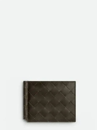 Intrecciato Money Clip Half Wallet Dark Brown - BOTTEGA VENETA - BALAAN 2