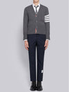 Men's Diagonal Classic Cashmere Cardigan Mid Grey - THOM BROWNE - BALAAN 5