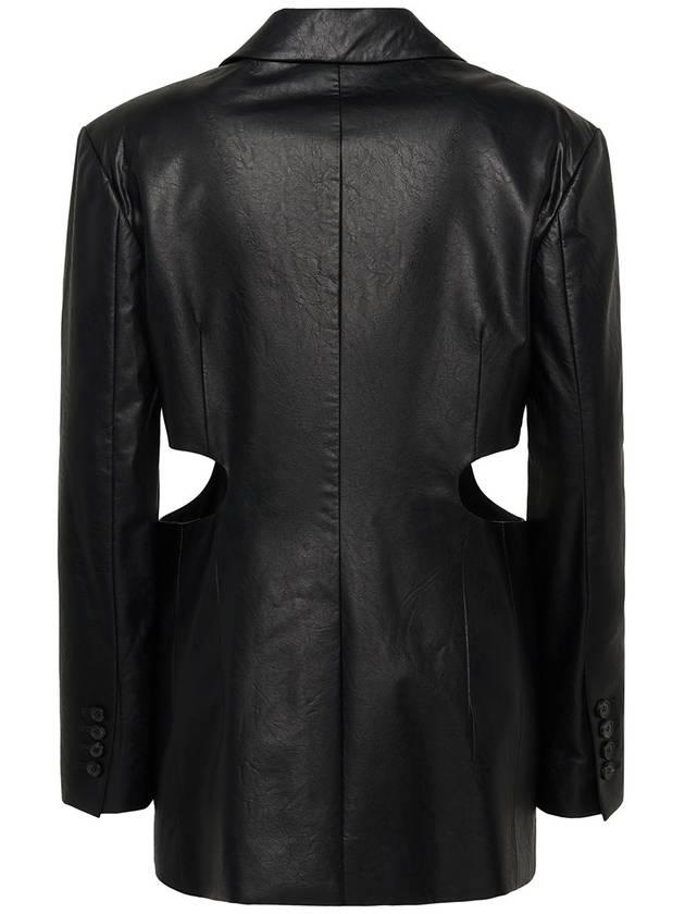 cut out leather jacket - CLAIR DE SAGE - BALAAN 2