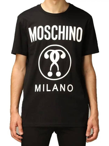 Logo print tshirt black 0712 0239 A1555 - MOSCHINO - BALAAN 1