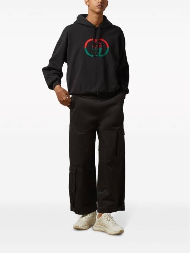 Cotton Jersey Printed Hoodie Sweatshirt Black - GUCCI - BALAAN 7