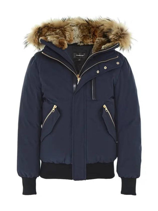 Dixon Nordic Tech Down Natural Fur Bomber Jacket Navy - MACKAGE - BALAAN.