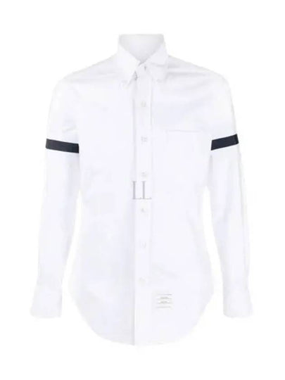 Men's Armband Long Sleeve Shirt White - THOM BROWNE - BALAAN 2