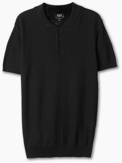 Men's Fred Polo Shirt Black - A.P.C. - BALAAN 2