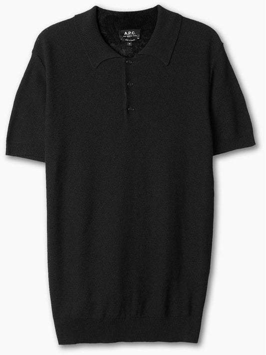 Men's Fred Polo Shirt Black - A.P.C. - BALAAN 2