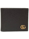 GG Marmont Leather Bi Fold Wallet Black Gold - GUCCI - BALAAN 2