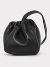 Women's Ripple Mini Pouch Bucket Bag Black - JIL SANDER - BALAAN.