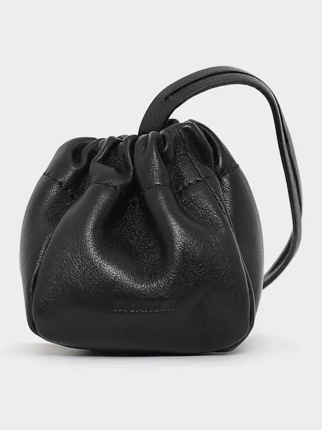 Women's Ripple Mini Pouch Bucket Bag Black - JIL SANDER - BALAAN 3