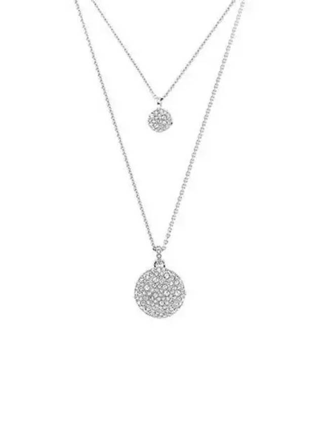 Meteora Rhodium Layered Necklace Silver - SWAROVSKI - BALAAN 2