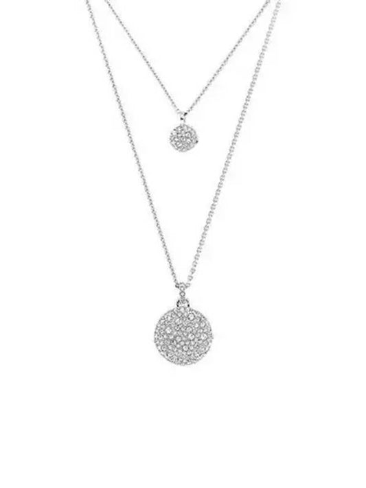 Meteora Rhodium Layered Necklace Silver - SWAROVSKI - BALAAN 2