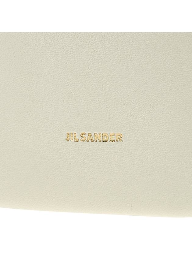 Embossed Logo Phone Holder Lambskin Leather Mini Bag White - JIL SANDER - BALAAN 8