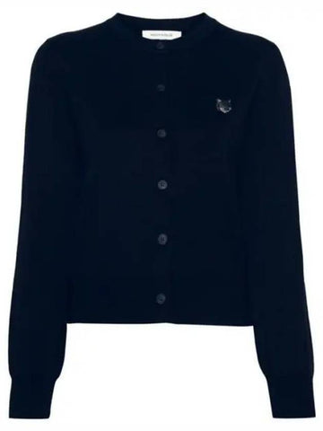 Bold Fox Head Patch Regular Cardigan Navy - MAISON KITSUNE - BALAAN 1