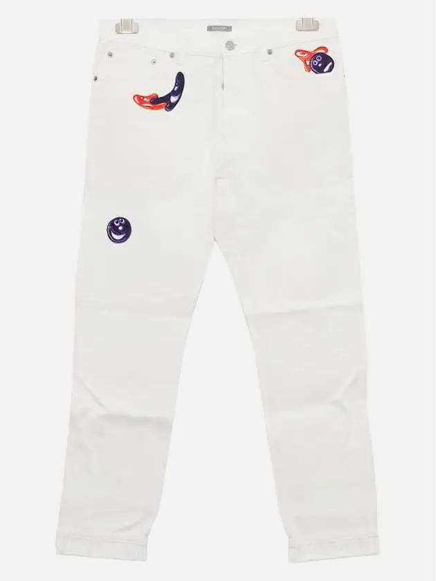 Slim Fit Jeans White - DIOR - BALAAN 4