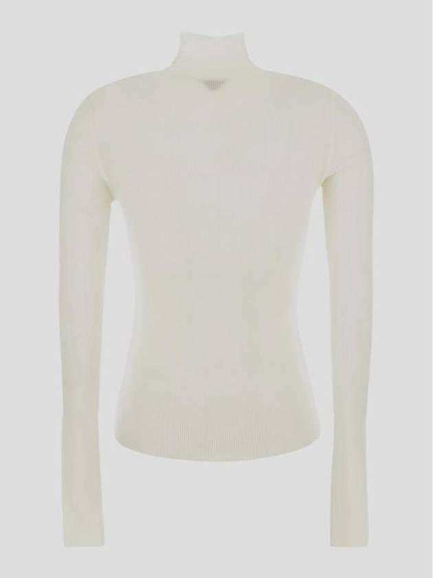 Woolen Turtleneck White - BOTTEGA VENETA - BALAAN 3