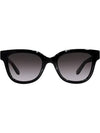 Eyewear Smoke Gradient Square Sunglasses Black - SALVATORE FERRAGAMO - BALAAN 1