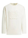 Debossed Anagram Wool Knit Top White - LOEWE - BALAAN 1