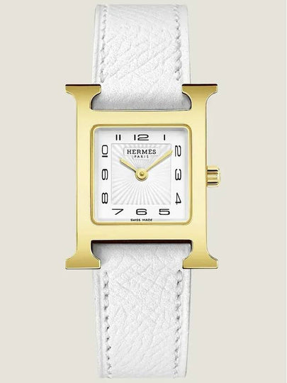 Women's Heure H Watch Gold White - HERMES - BALAAN 2