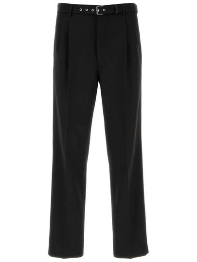 Wool Straight Pants Black - PRADA - BALAAN 2