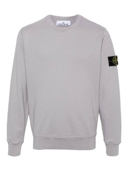 Wappen Patch Garment Dyed Sweatshirt Grey - STONE ISLAND - BALAAN 2