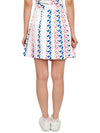 Women's Adina Print Pleated Skirt Pink Painted Bridge - J.LINDEBERG - BALAAN 5