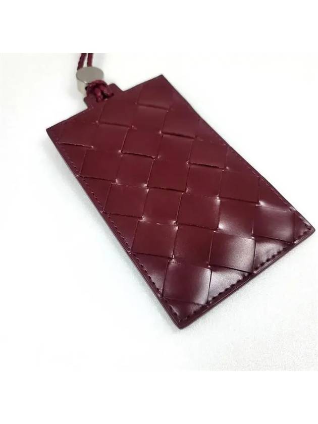 Intrecciato Strap Card Wallet Burgundy - BOTTEGA VENETA - BALAAN 6