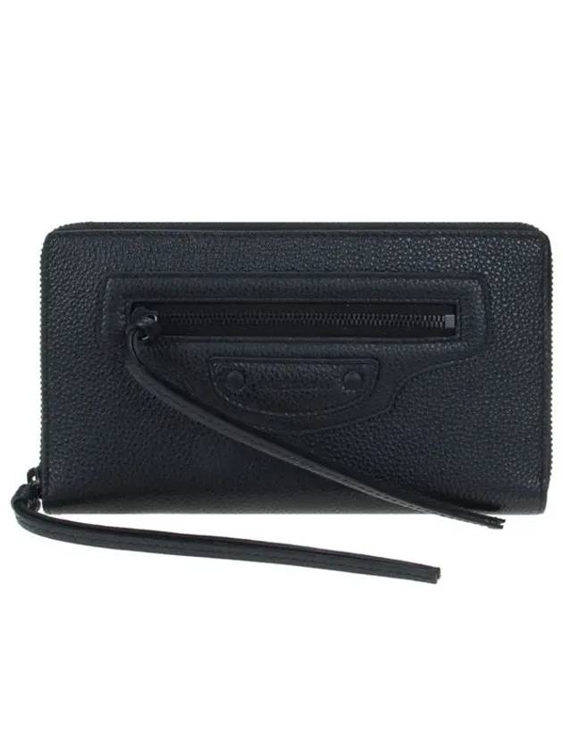 Classic Neo Zipper Long Wallet Black - BALENCIAGA - BALAAN.