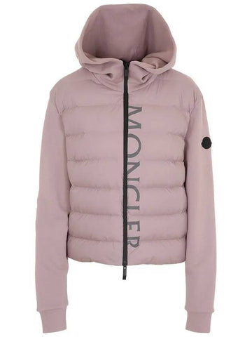 8G00020 809KZ 51T Women s Logo Print Padded Zip up - MONCLER - BALAAN 1